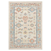 8' Ivory Abstract Runner Rug